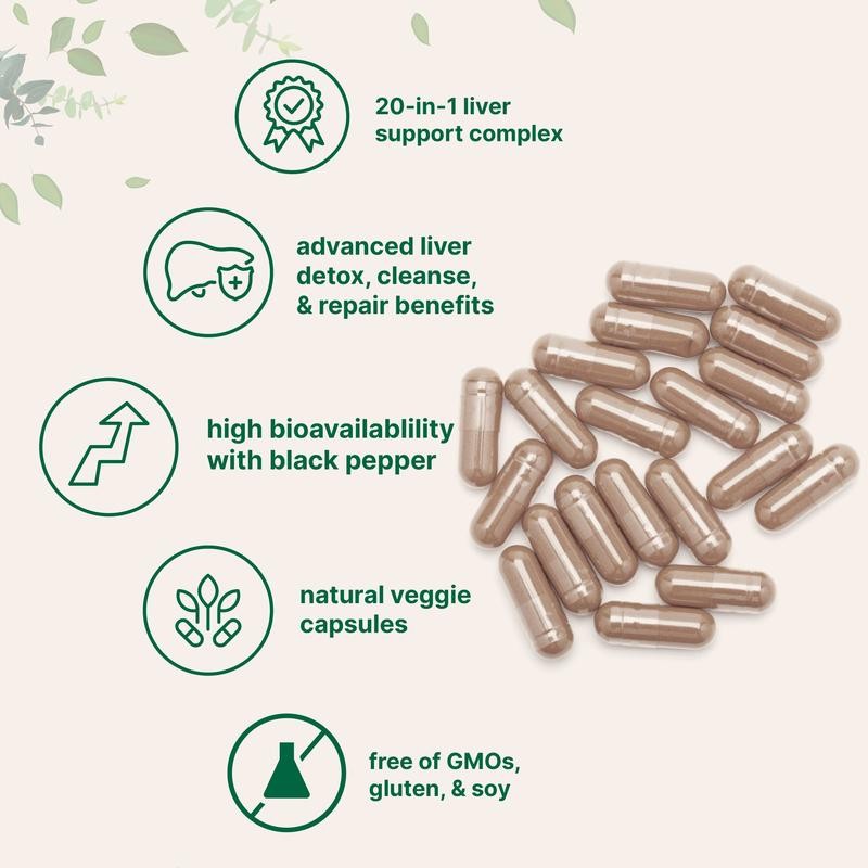 Micro Ingredients Liver Detox, 240 Veggie Capsules, 20-in-1 Advanced Support