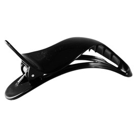 Parcelona France Crochet Celluloid Black Side Slide In Yoga Hair Claw Clip for Fine Hair (Black)