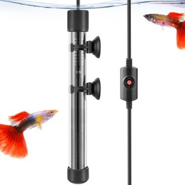 FEDOUR Thickened Glass Aquarium Heater: 400 W Powerful Aquarium Heating Rod with Controller, Adjustable Aquarium Heater for Saltwater/Fresh Water, for 140-350 L Aquarium, Turtle Tank