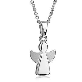 XAANA AMZ0425 Girls' Angel Necklace 36-38 cm 925 Sterling Silver, Sterling Silver