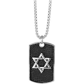 Star of David Pendant Shield Hexagram Titanium Neckalce,Six Pointed Star Estrella De David Amulet Necklace Symbol Star of David Shield Necklace for Men