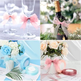 40mm Baby Yellow Organza Ribbon for Gift Wrapping & Crafts - 45M, Thick Chiffon Ribbon for Weddings, Christmas, DIY Projects