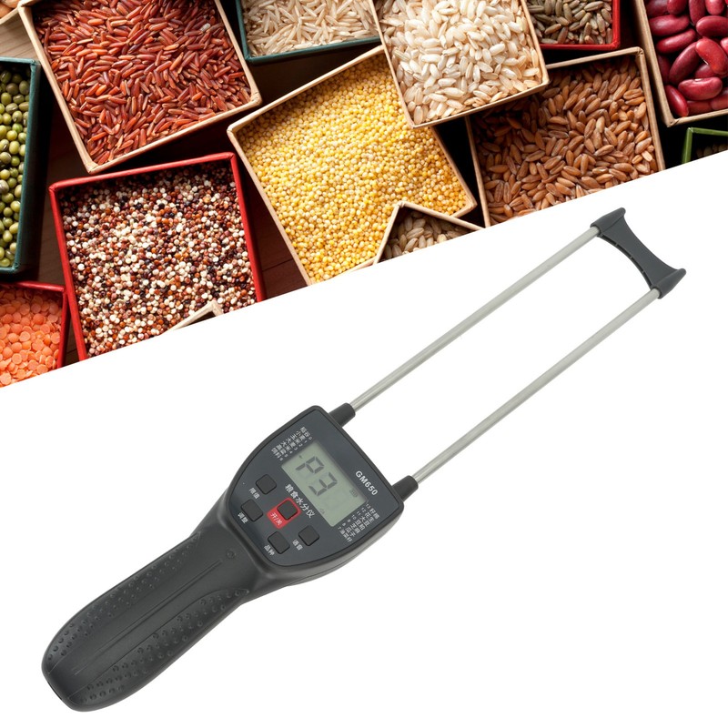 Digital LCD Grain Moisture Meter Dual Probe Backlight Grain Moisture