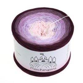 LiLu's Passion Colour Gradient Yarn, 200 g, 1000 m, Chianti Outside, 3-Ply Bobbel Knitting Wool, Crochet