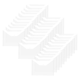 Vxcbad Pack of 30 A4 Lever Arch Files - Transparent Document Folder with Button - Plastic Storage Bag for School and Workplace