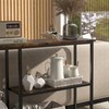 HOMCOM 39" Console Table, Modern Sofa Table with 2 Storage
