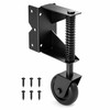 4-Inch Right-Side Spring-Loaded Gate Caster Wheel with 360° Swivel and