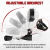 INNOGLOW Motorcycle Adjustable Driver and Rider Backrest with Chrome Mounting