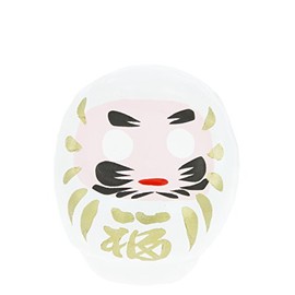 Tierra Zen 6.5 cm Daruma, Paper, White, 6.5 cm