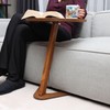 GENESIS WOODESIGN C-Shaped Handmade End Table, Side Table for Couches,