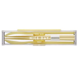 Iwasaki Industries H-610 YE Trio Set with Very Strong Case, Dishwasher Safe, Yellow, Width 7.5 x Depth 1.6 x Height 1.3 inches (19 x 4.2 x 3.3 cm)