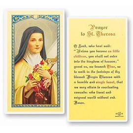 StealStreet SS-WJH-E24-343 Prayer to Saint Theresa, Clear Holy Cards