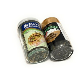 Nori Komi Furikake Seasoning with Seaweed and Sesame Seeds, Two Types, a 1.95 OZ and 1.7 OZ