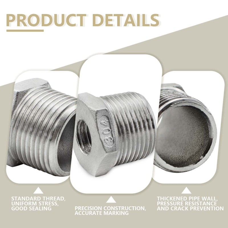 Bwintech 6 Pieces 1/2 Inch Male Thread to 3/8 Inch