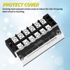 Joinfworld 35A Terminal Block 6 Position Screw Terminal Strip Dual