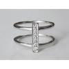 Sovats Two Band Ring For Women Set With White Cubic