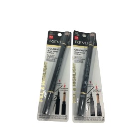 Revlon 2 PACK Revlon Colorstay Brow Shape & Glow Fill and Highlight 250 Soft Black NEW