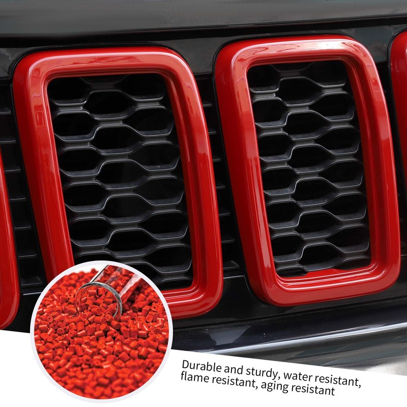 Jimen Compatible with Jeep Grand Cherokee 2017-2020, 7PCS Front Grill