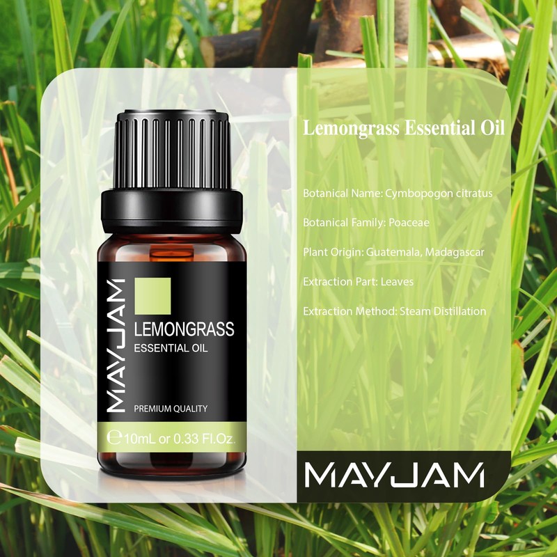 MAYJAM Essential Oil Lemongrass Aroma Oil 10ml Essential Oil 100%