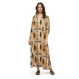 Desires Women's Bina 7/8 Ankle Dress, Cuban Sand Print, XXL