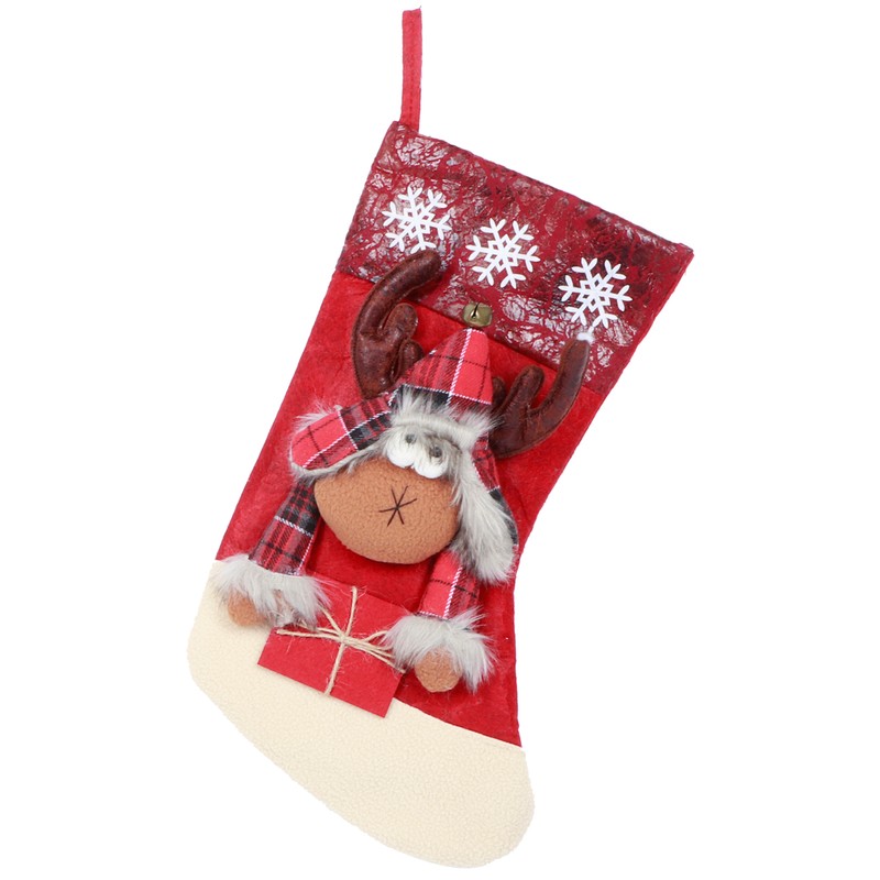 Hanging Christmas Holiday Stockings Sock Gift Bag Hanging Pendant Christmas