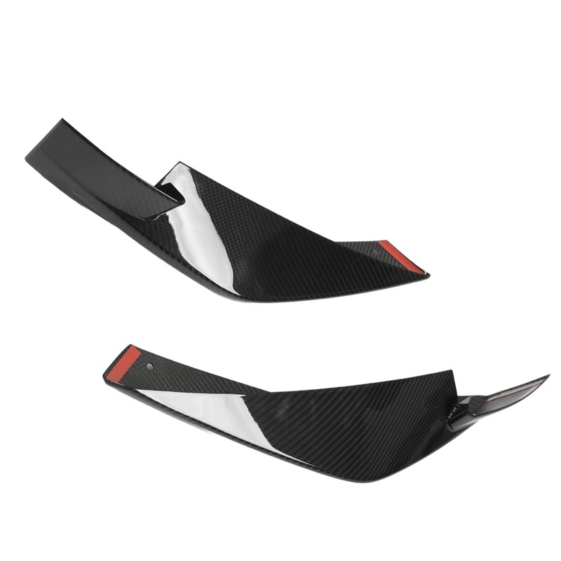 6Pcs Front Bumper Lip Spoiler Anti Collision Carbon Fiber Side
