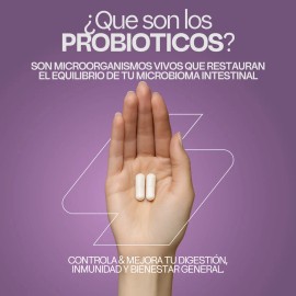 SIMPLY ACTIVE Probioticos 20 Billones CFU  Probiticos 14 Cepas - Mejor Sistema Immune, Digestivo e Intestinal  Porcin 30 das - Uso Diario  con Fibras 