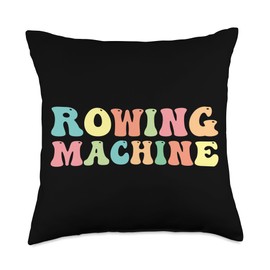 Rowing Machine Rowing Workout Gifts Machine Rowing Workout Throw Pillow, 18x18, Multicolor