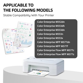 508X Toner Cartridge Set 4-Pack High Yield Replacement for HP 508X CF360X CF361X CF362X CF363X Remanufactured Toner Color M553 M552 MFP M577 Series Printer Ink (Black, Cyan, Magenta, Yellow)