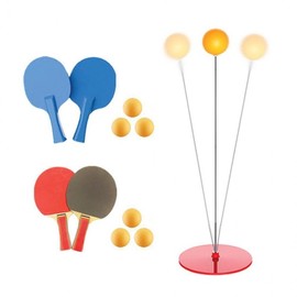 Home Training Self Table Tennis Trainer Ping Pong Indoor Return Ball Table Tennis Set Portable Racket Beginner 1. Plastic Racket Full Set 2ea
