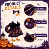 Halloween Porch Goose Outfits, Purple Pumpkin Goose Dress