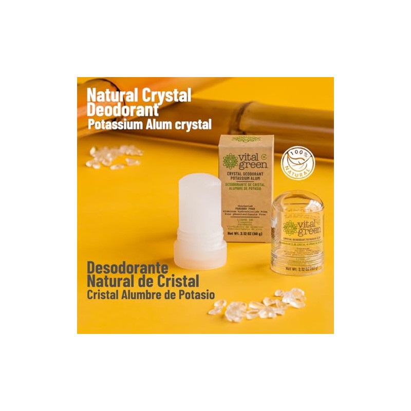Desodorante Piedra Natural 60g Sin Color unidad