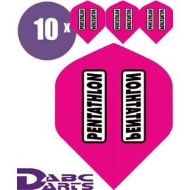 abcdarts Unisex - Adult Pentatlon Classic Dart Flights, Pink, Classic EU