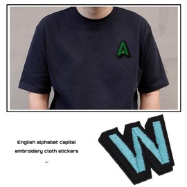 eMagTech 52PCS Alphabet Iron on Patches Cute Mini Embroidered Sew Iron on Patches for Clothing Hats Backpacks Jeans Repairing DIY Decoration Accessories Multiple Colours