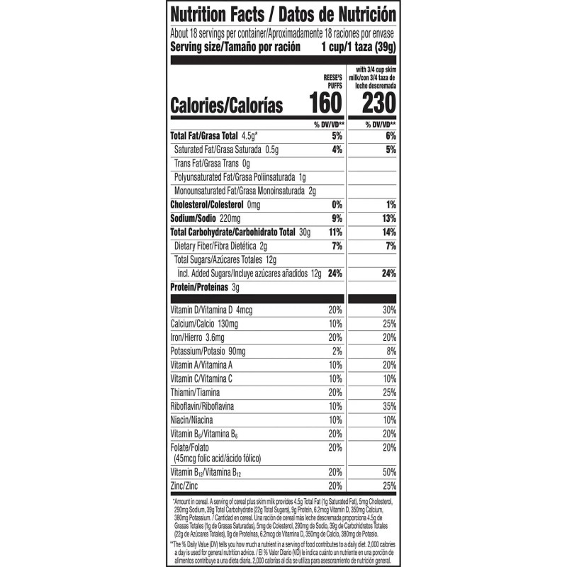 General Mills Reese's Puffs Peanut Butter Chocolate Cereal (51.4 Ounce)