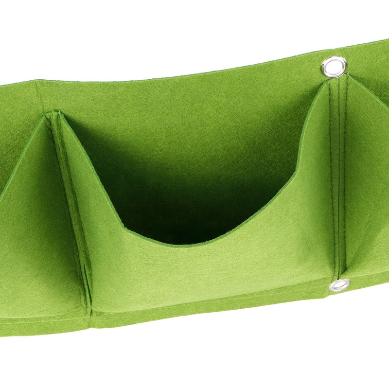 4Pcs 4 Pocket Plant Grow Bag Wall Mounted Reusable Degradable