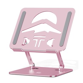 ToBeoneer Laptop Stand, PC Stand, Tablet Holder, Foldable, Tabletop, Height Angle Adjustment, Ergonomics, Lower Back Pain, Stiff Shoulder, Anti-Slip Protection, For Home Work, Desk, Space Saving,