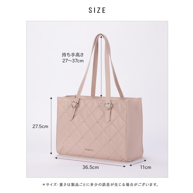 【ALTROSE】Tote Bag, Large Capacity, Oversized, 2-Way, Shoulder Bag, Zippered, Lightweight,
