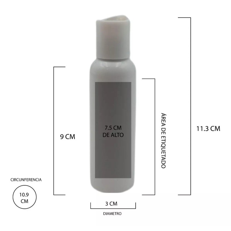 Xena Envase Blanco P/ Antibacterial 60 Ml Tapa Disco X