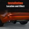 LCGP 2.75" Black Exhaust Tip,2.75" Inlet 3.5" Outlet 12" Stainless