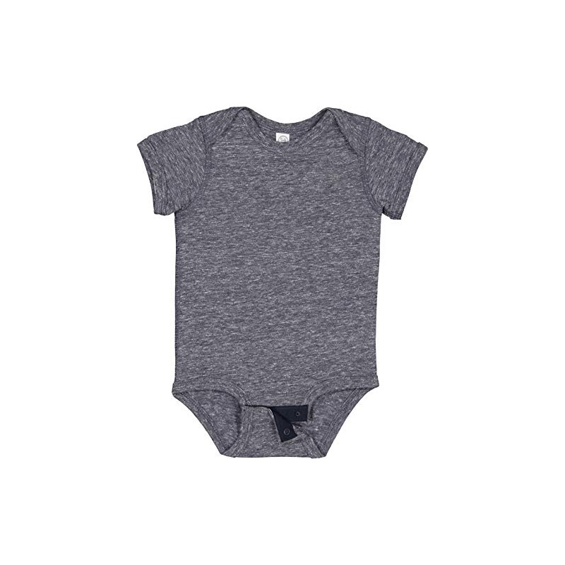 Rabbit Skins Infant Harborside Mélange Jersey Short Sleeve Lap Shoulder