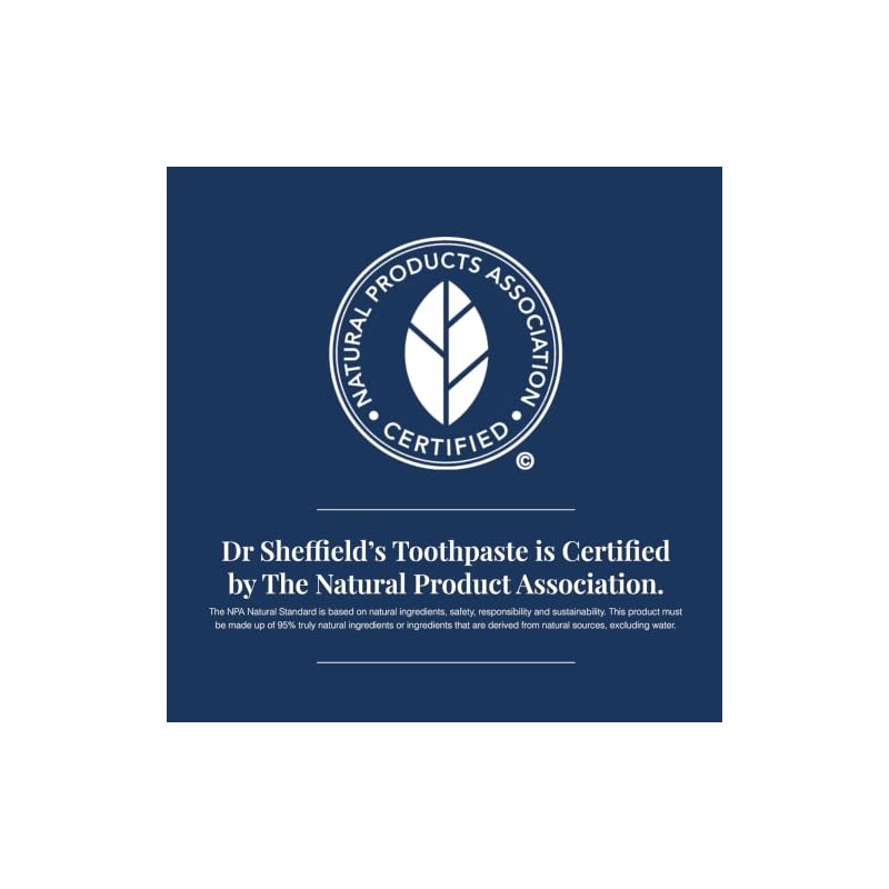 Dr. Sheffield's Fluoride Free Whitening Toothpaste, Mint, No SLS, 2-Pack