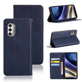 Applicable Moto G52J 5G / G52J 5G II Case Notebook Type Case Cover PU Leather Card Storage Wallet Type Shockproof Case Magnet Stand Function 5 Colors (Applicable Moto G52J 5G / G52J 5G II Case Notebook Type) (Deep Blue)