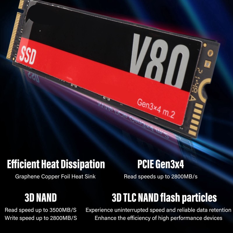Nvme PCIE SSD PCIE Gen3 3500MB/S Read Speed 2800MB/S Write