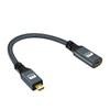 Twozoh Micro HDMI Macho to Hembra Cable Adapter, Micro HDMI