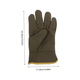 Alipis 1 Pair Fireplace Gloves Heat Resistant Welding Gloves for Men and Women Durable for Gardening Construction Chainsaw Use
