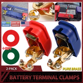 XUKEY Car Battery Terminal Connectors 2PCS Quick Release Disconnect Negative Positive/