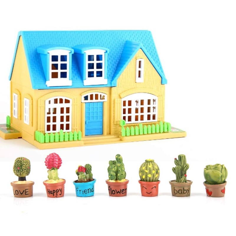 Haofy Flores de Cactus, Mini Plantas Suculentas Artificiales, Encantadora Casa
