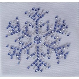 Bling Sparkle Shine Ltd. Sapphire Blue Crystal Clear Snow Flake Bling Rhinestone Press/Iron-On Appliqué