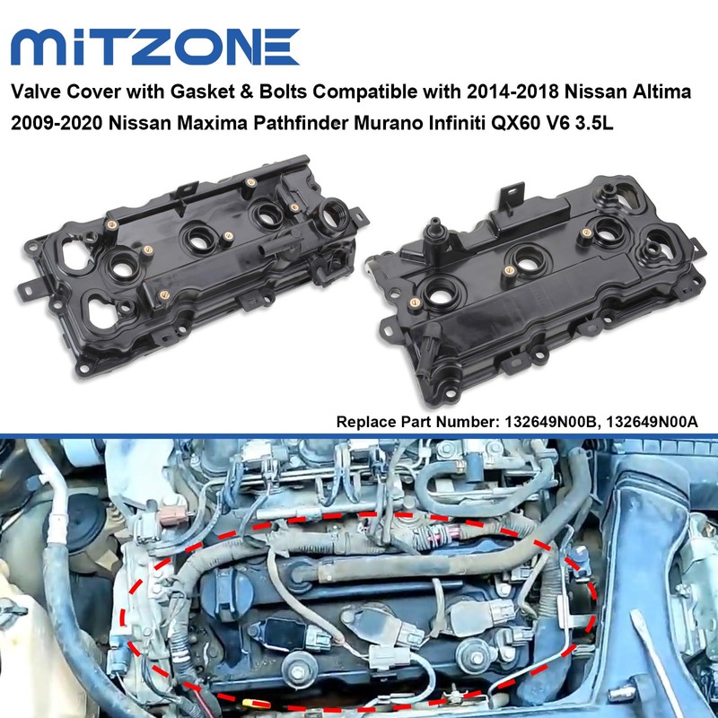 MITZOEN Valve Cover Set with Gasket & Bolts Compatible with